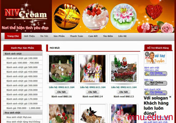 Thiết kế website bán bánh sinh nhật