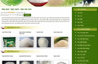Thiết kế website bán gạo