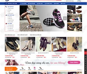 Thiết kế website bán giầy dép