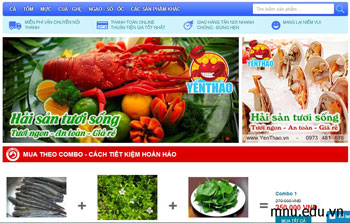 Thiết kế website bán hải sản