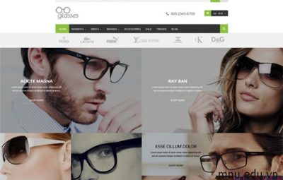 Thiết kế website bán kính mắt