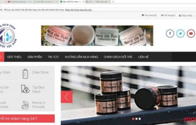 Thiết kế website bán sáp vuốt tóc