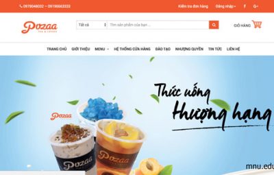 Thiết kế website bán trà sữa