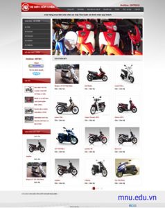 Thiết kế website bán xe máy