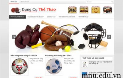 Thiết kế website bán dụng cụ thể thao