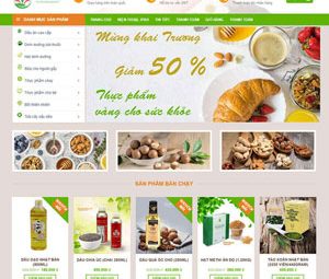 Thiết kế website thực phẩm chức năng