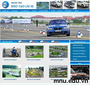 Thiết kế website trung tâm đào tạo lái xe 